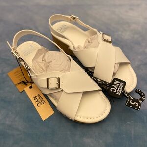 MADDEN NYC Girls Wooden Heel Sandals